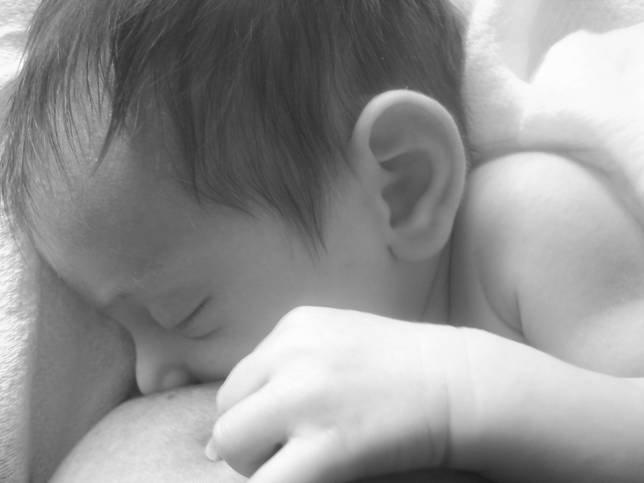 baby breastfeeding